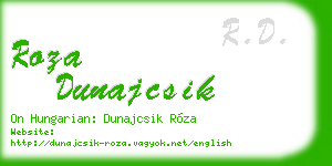 roza dunajcsik business card